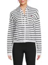 Tommy Hilfiger Women's Stripe Zip Hoodie In Multi