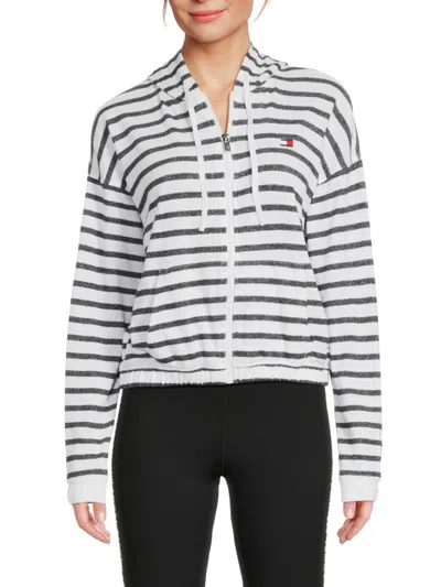 Tommy Hilfiger Women's Stripe Zip Hoodie