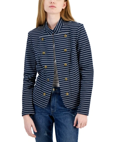 Tommy Hilfiger Women's Striped Band Jacket In Blue