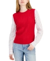 TOMMY HILFIGER WOMEN'S STRIPED LAYERED-LOOK SWEATER VEST