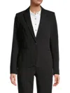 Tommy Hilfiger Women's Striped Roll Cuff Blazer In Black