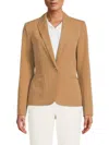 Tommy Hilfiger Women's Striped Roll Cuff Blazer In Tiger Eye