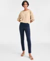 Tommy Hilfiger Women's Striped-trim Seamed Pull-on Pants In Blue