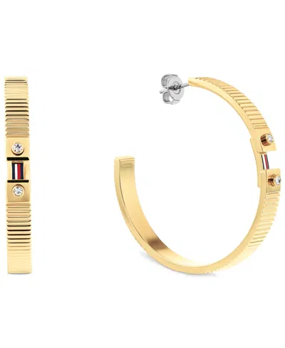 Tommy Hilfiger Women's Stripes Gold-plated Stainless Steel Earrings