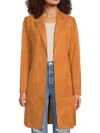 Tommy Hilfiger Women's Faux-suede Open-front Topper In Amber