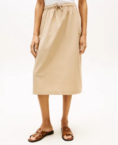 Tommy Hilfiger Women's Swoon Cargo Midi Skirt In Neutral
