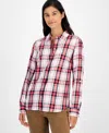 Tommy Hilfiger Women's Tartan Utility Shirt In Multi