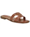 Tommy Hilfiger Women's Terenz Logo Strap Flat Slide Sandals In Brown