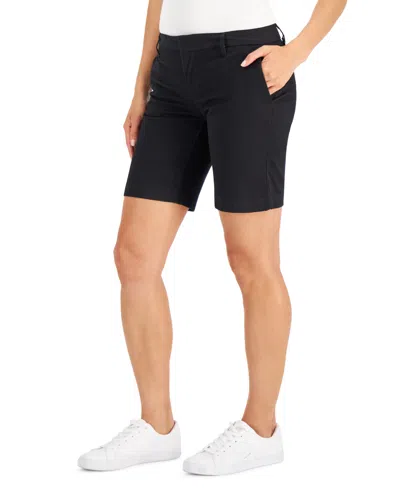 Tommy Hilfiger Women's Th Flex 9 Inch Hollywood Bermuda Shorts In Black