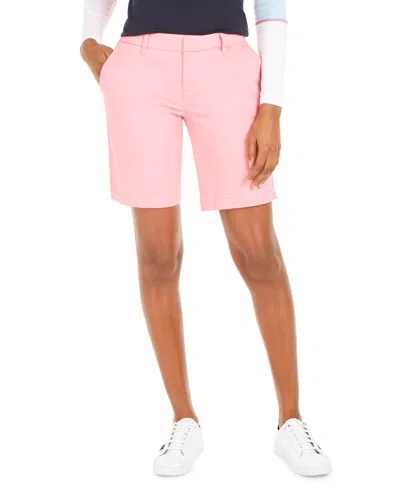 Tommy Hilfiger Women's Th Flex 9 Inch Hollywood Bermuda Shorts In Pink