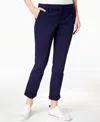 Tommy Hilfiger Women's Th Flex Hampton Cuffed Chino Straight-leg Pants, Created For Macy's In Sky Captain