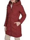 Tommy Hilfiger Women's Three-quarter Puffer Coat In Red