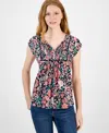 Tommy Hilfiger Plus Size Floral Print Top Cargo Pants Exclusively At Macys In Sky Capt Multi
