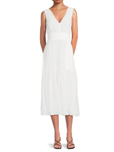 Tommy Hilfiger Women's Tie-strap V-neck Midi-dress