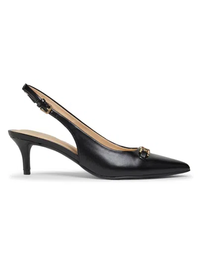 Tommy Hilfiger Women's Tienna 50mm Buckle-detail Slingback Pumps