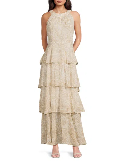 Tommy Hilfiger Women's Tiered Halter Maxi Dress