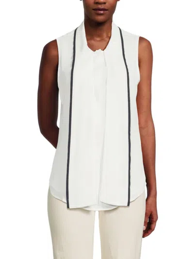 Tommy Hilfiger Women's Tipped Top In Ivory