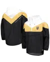 Tommy Hilfiger Women's  Black, Gold Vegas Golden Knights Staci Half-zip Windbreaker Jacket In Black,gold