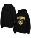 Tommy Hilfiger Women's  Black Pittsburgh Steelers Becca Drop Shoulder Pullover Hoodie In Black
