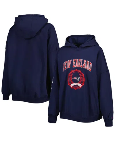 Tommy Hilfiger Women's  Navy New England Patriots Becca Drop Shoulder Pullover Hoodie