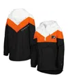 Tommy Hilfiger Women's  Orange, Black Philadelphia Flyers Staci Half-zip Windbreaker Jacket In Orange,black