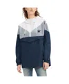 Tommy Hilfiger Women's  White, Navy Dallas Cowboys Staci Half-zip Hoodie Windbreaker Jacket In White,navy