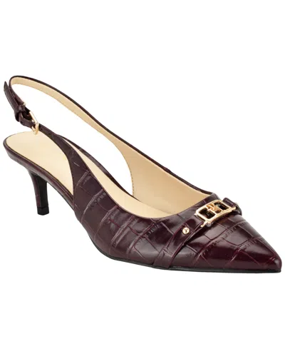 Tommy Hilfiger Totale Slingback Pointed Toe Pump In Burgundy