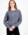 Tommy Hilfiger Women's Traveling Cable Sweater In Blue