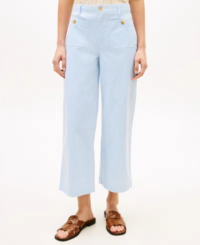 Tommy Hilfiger Women's Twill Patch Pocket All-over Print Chinos Pants In Blue