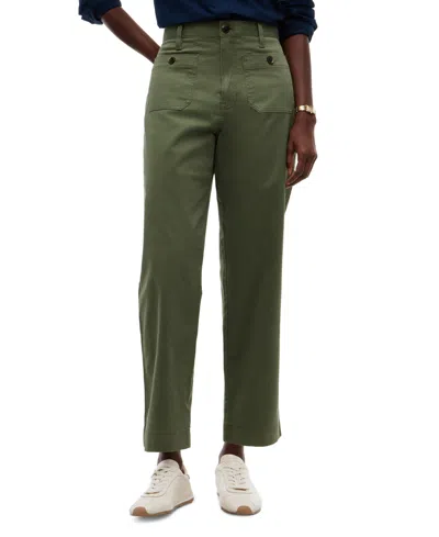 Tommy Hilfiger Women's Twill Patch Pocket Chinos Pants In Green