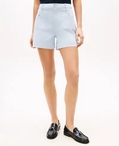 Tommy Hilfiger Women's Twill Patch Pocket Shorts In Blue