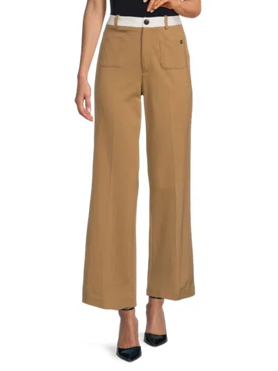 Tommy Hilfiger Women's Utility Kick Flare Pants In Tan