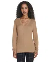 Tommy Hilfiger Women's V-neck Cable Sweater In Multi