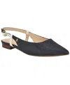 Tommy Hilfiger Vamina Slingback Pointed Toe Flat In Dark Blue