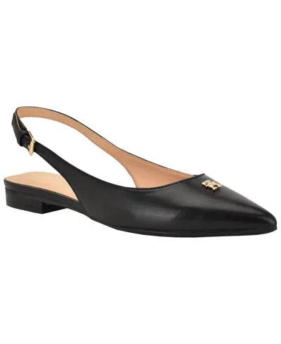 Tommy Hilfiger Women's Velina Pointed Toe Ballet Flats In Black