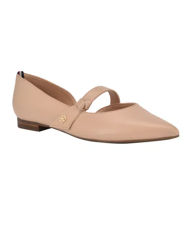 Tommy Hilfiger Women's Venny D'orsay Mary Jane Flats In Light Natural