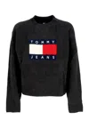 Tommy Hilfiger Logo Sweatshirt In Black Melange
