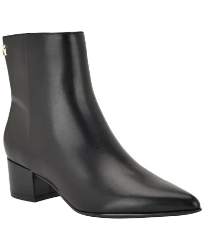 Tommy Hilfiger Women's Wendzy Block Heel Booties In Black