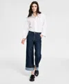 Tommy Hilfiger Women's Wide-leg Jeans In Navy