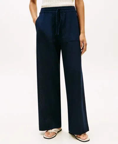 Tommy Hilfiger Women's Wide-leg Pull-on Pants In Blue