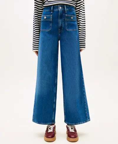 Tommy Hilfiger Women's Wide-leg High-rise Jeans In Blue