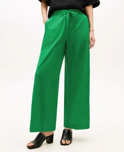 Tommy Hilfiger Women's Wide-leg Pull-on Pants In Green
