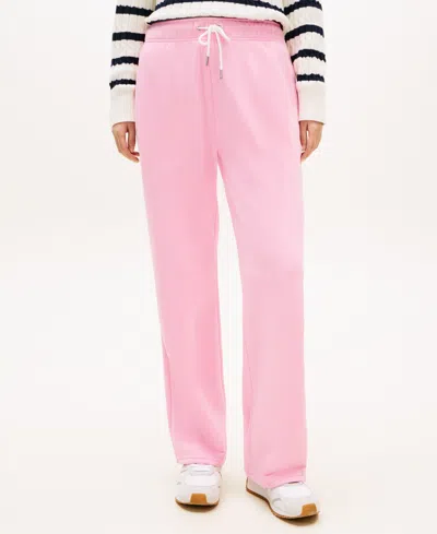 Tommy Hilfiger Women's Wide-leg Track Pants In Pink