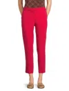 Tommy Hilfiger Women's Woven Flat Front Cropped Pants In Scarlet
