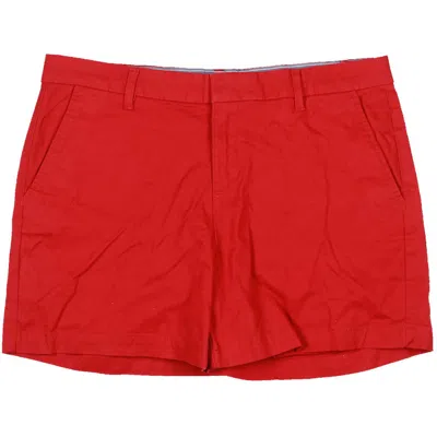 Tommy Hilfiger Womens Belt Loop Casual Casual Shorts In Scarlet