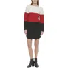 Tommy Hilfiger Womens Cable Knit Mini Sweaterdress In Multi