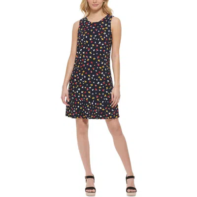Tommy Hilfiger Womens Casual Short Shift Dress In Blue