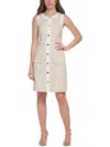 Tommy Hilfiger Grid Textured Sheath Dress In Multi