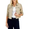 Tommy Hilfiger Womens Crop Viscose Trucker Jacket In Gold