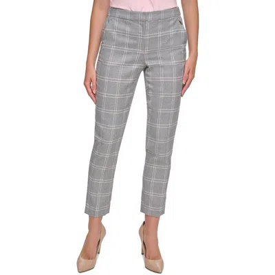 Tommy Hilfiger Womens Cropped Plaid Cropped Pants In Multi